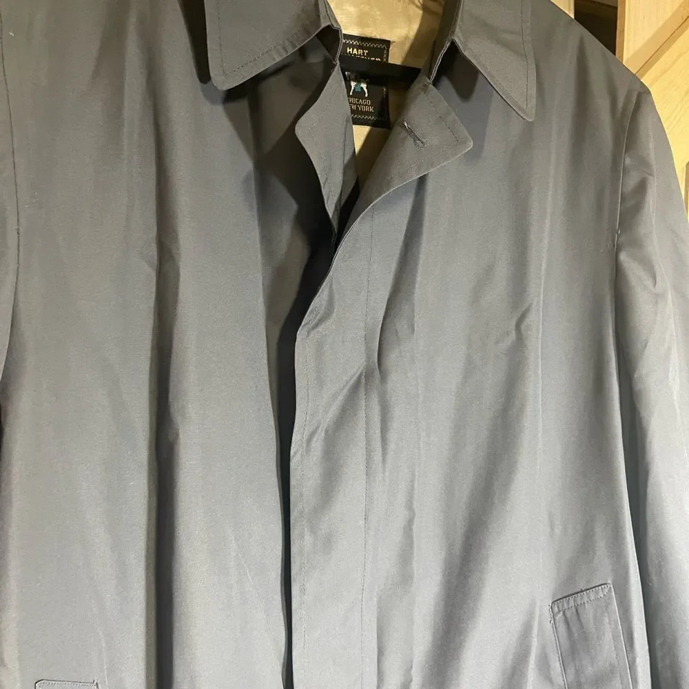 Hart Schaffner Marx New York Chicago Trench Coat Removable Lining Jacket